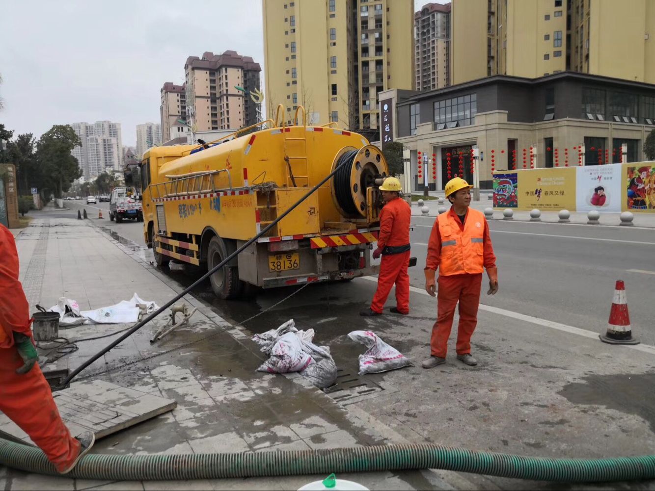 公坡镇排污管道清淤-管道清洗